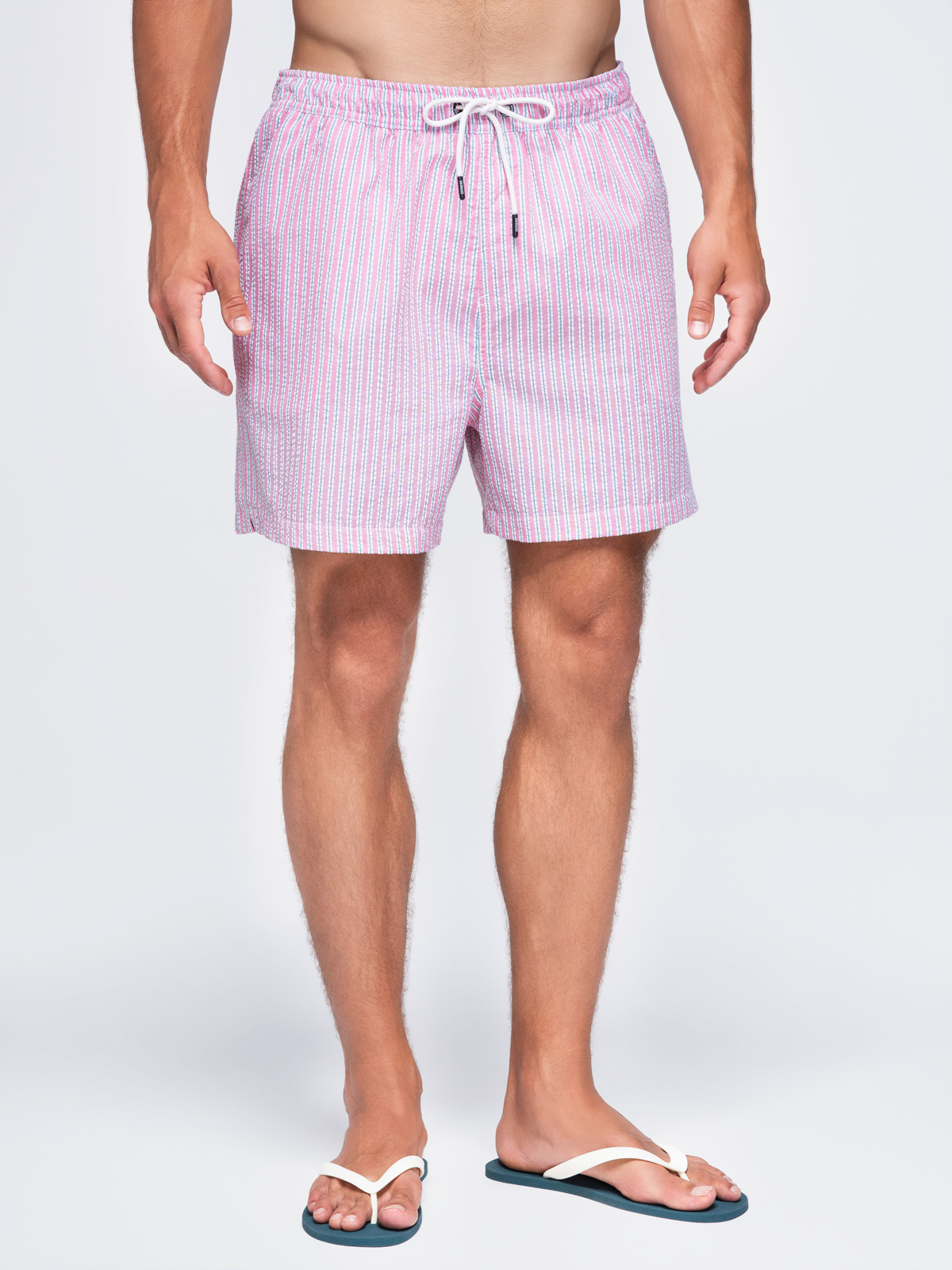Meeste triibulised ujumispüksid Ombre Clothing seersucker-kangast - Image 14