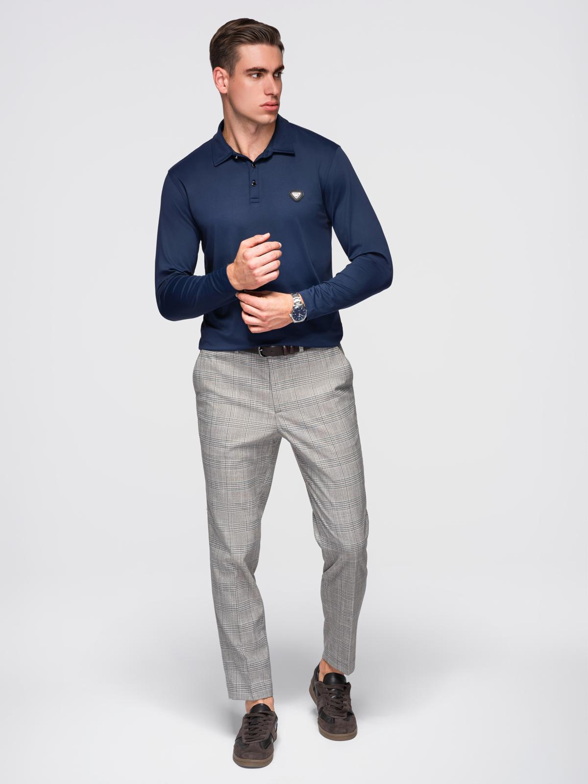 Ombre Clothing meeste pikkade varrukatega polosärk - Image 18