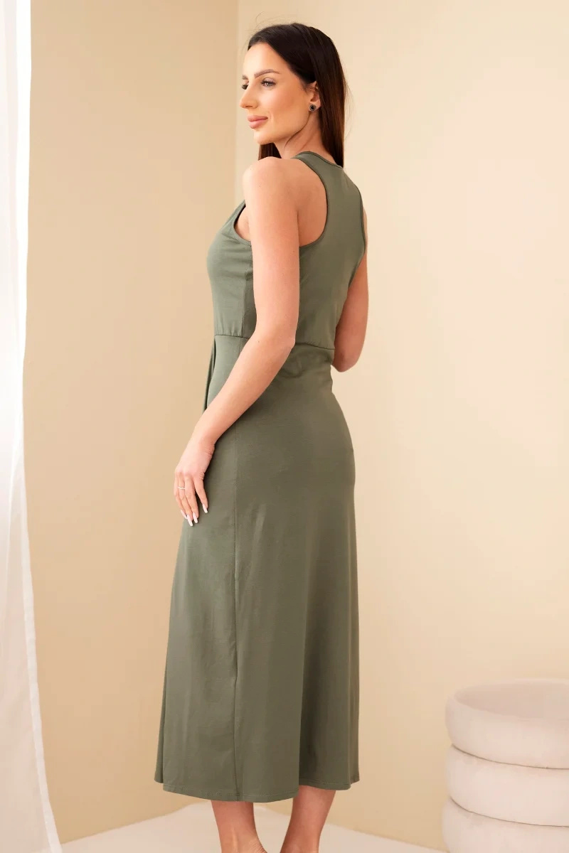Kesi varrukateta puuvillane midikleit - Image 7