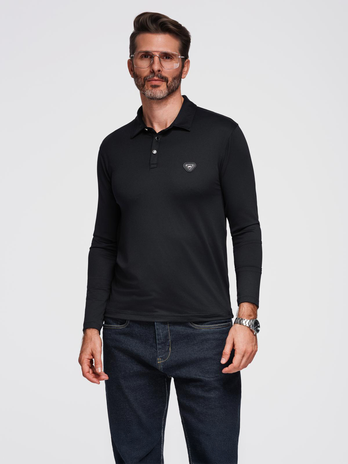 Ombre Clothing meeste pikkade varrukatega polosärk - Image 1