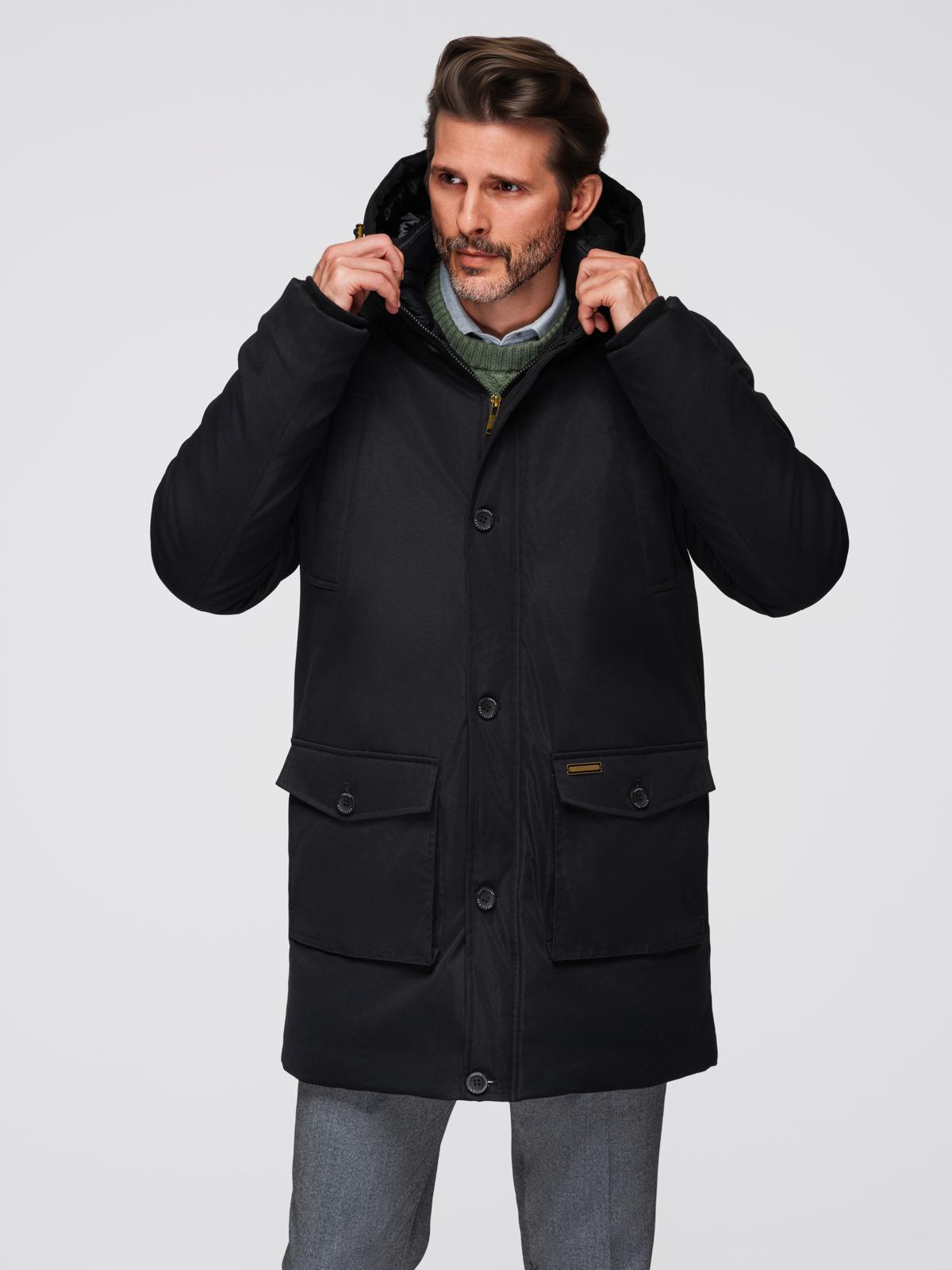 Ombre Clothing meeste kapuutsiga pikem jope - Image 3