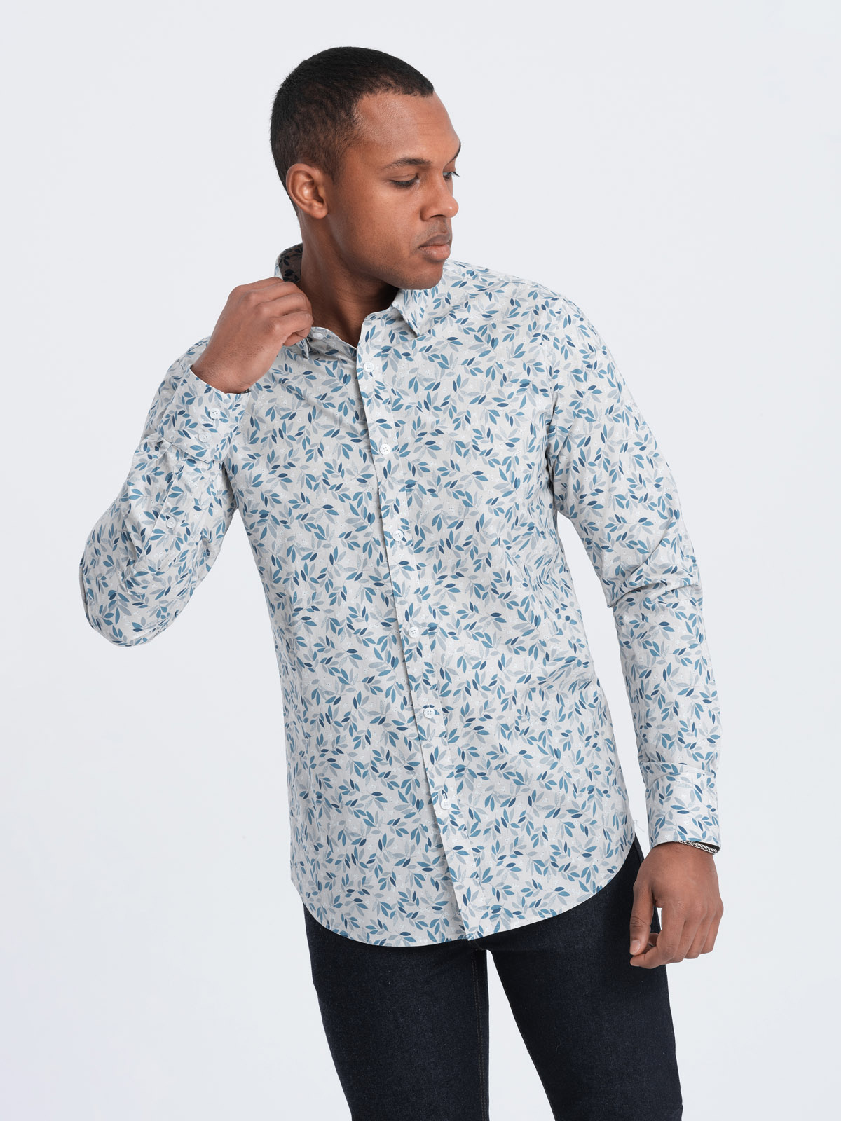Meeste puuvillane triiksärk Slim Fit - Image 5