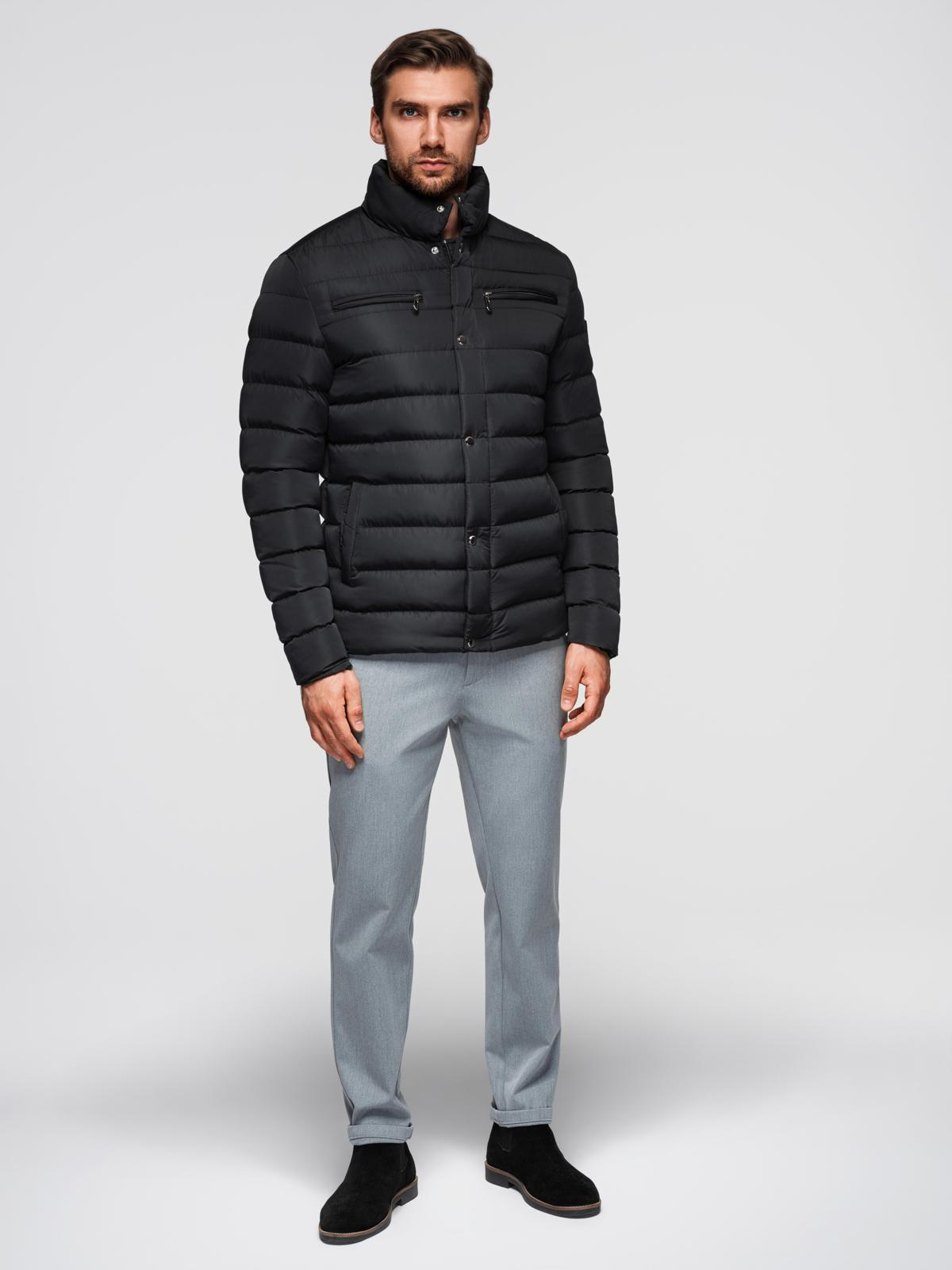 Ombre Clothing meeste tepitud jope püstkrae ja rinnataskutega - Image 3