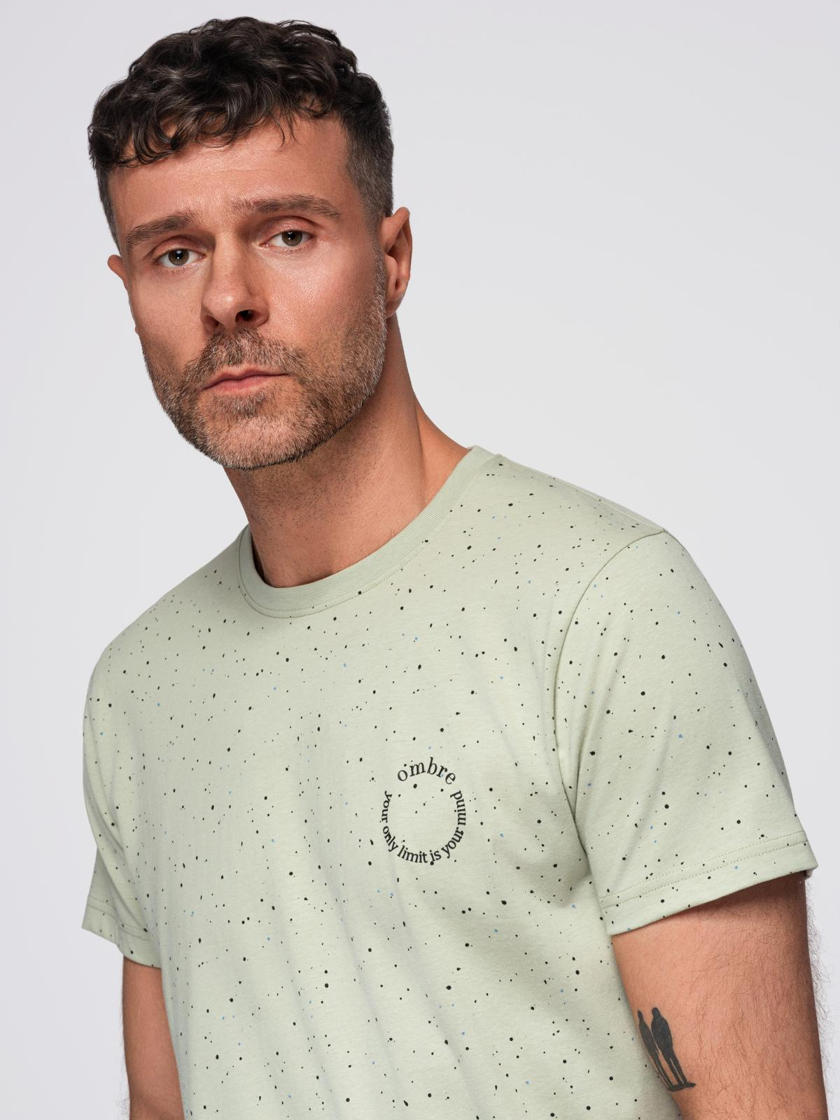 Meeste kammitud puuvillast trükimustriga T-särk Ombre Clothing - Image 12