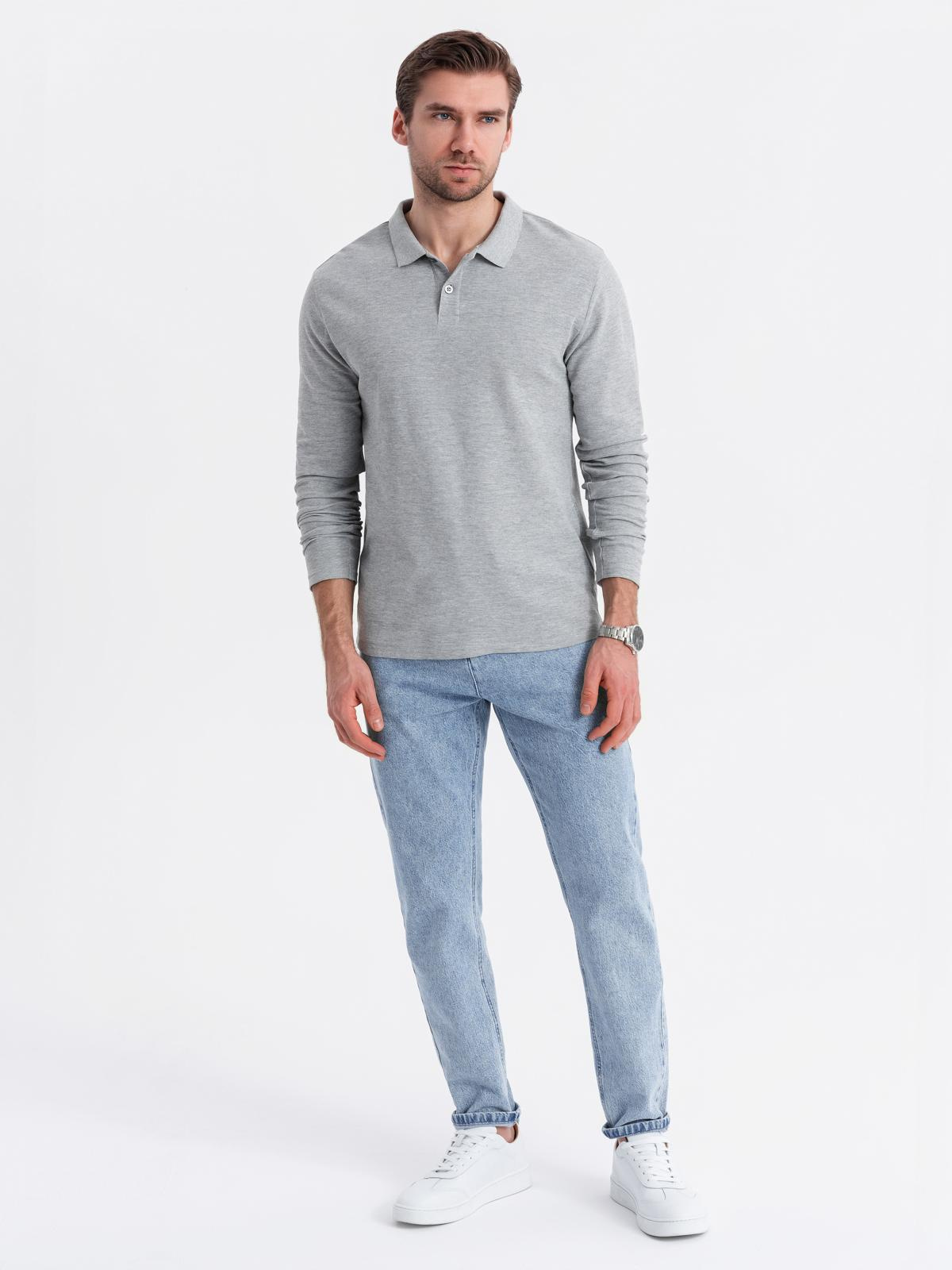 Meeste pikkade varrukatega polosärk Ombre Clothing - Image 73