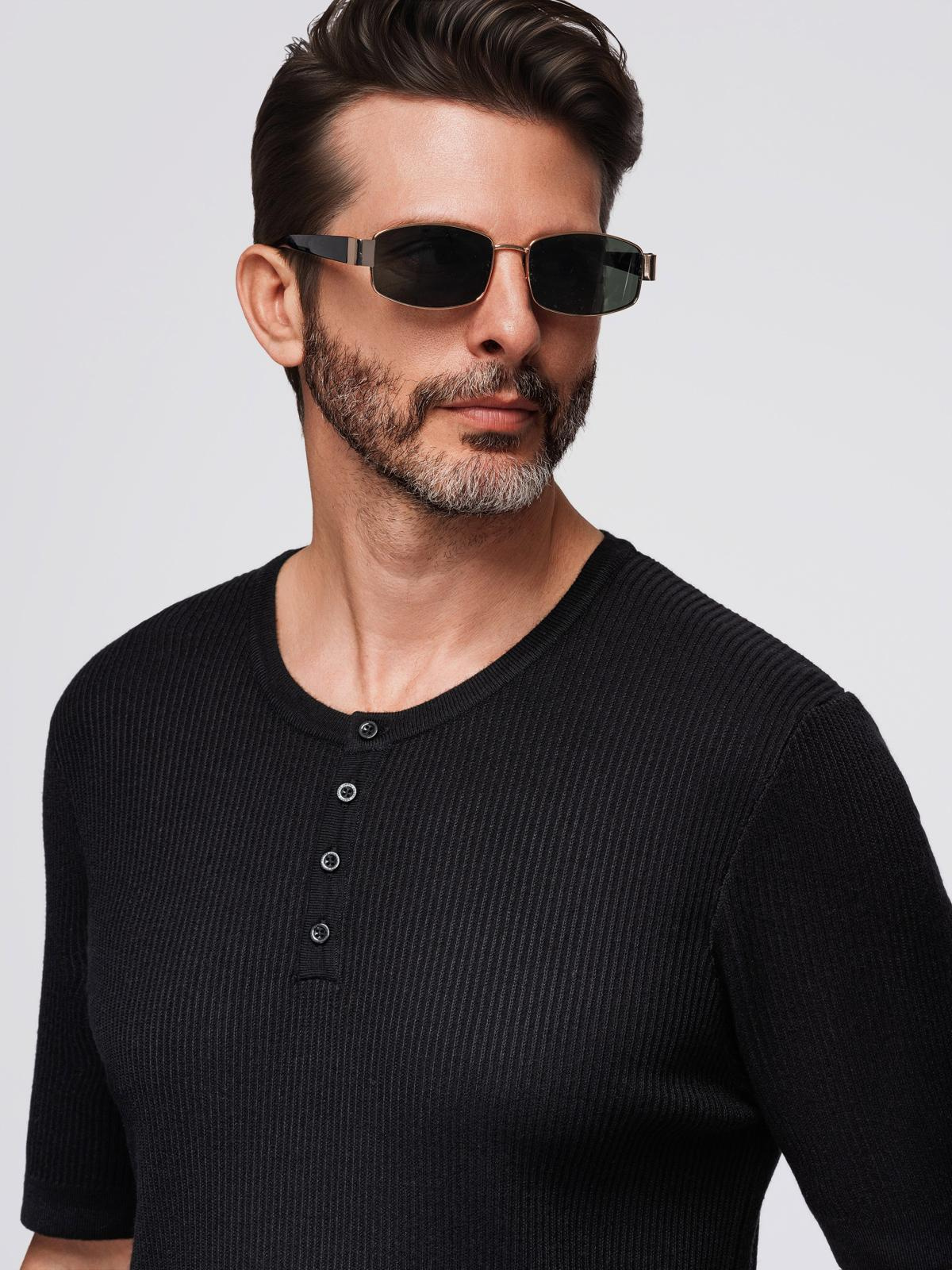 Meeste nööbitava kaelusega lühikeste varrukatega särk Ombre Clothing - Image 2