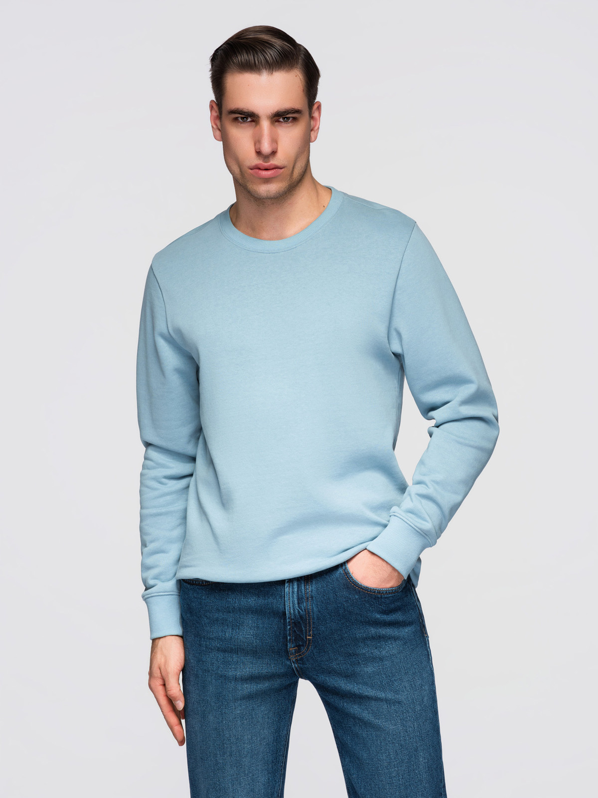 Meeste puuvillane dressipluus ümara kaelusega Ombre Clothing - Image 39