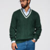 Meeste V-kaelusega kootud kampsun Ombre Clothing - Thumbnail Image 16