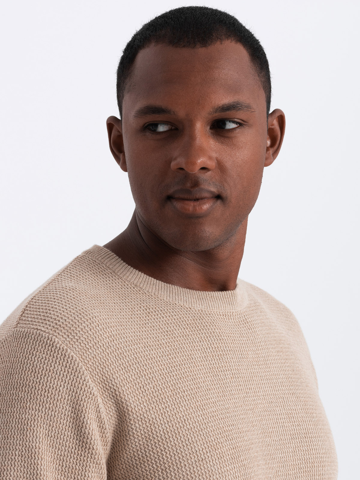 Ombre Clothing meeste kootud kampsun ümara kaelusega - Image 9