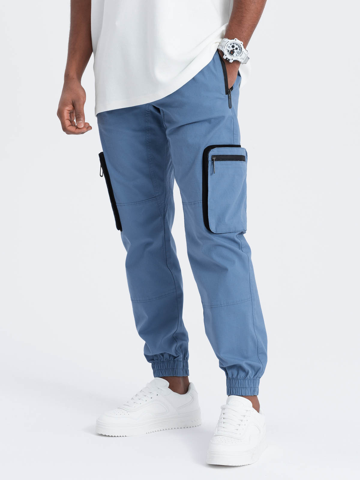 Meeste cargo-stiilis dressipüksid Ombre Clothing - Image 43