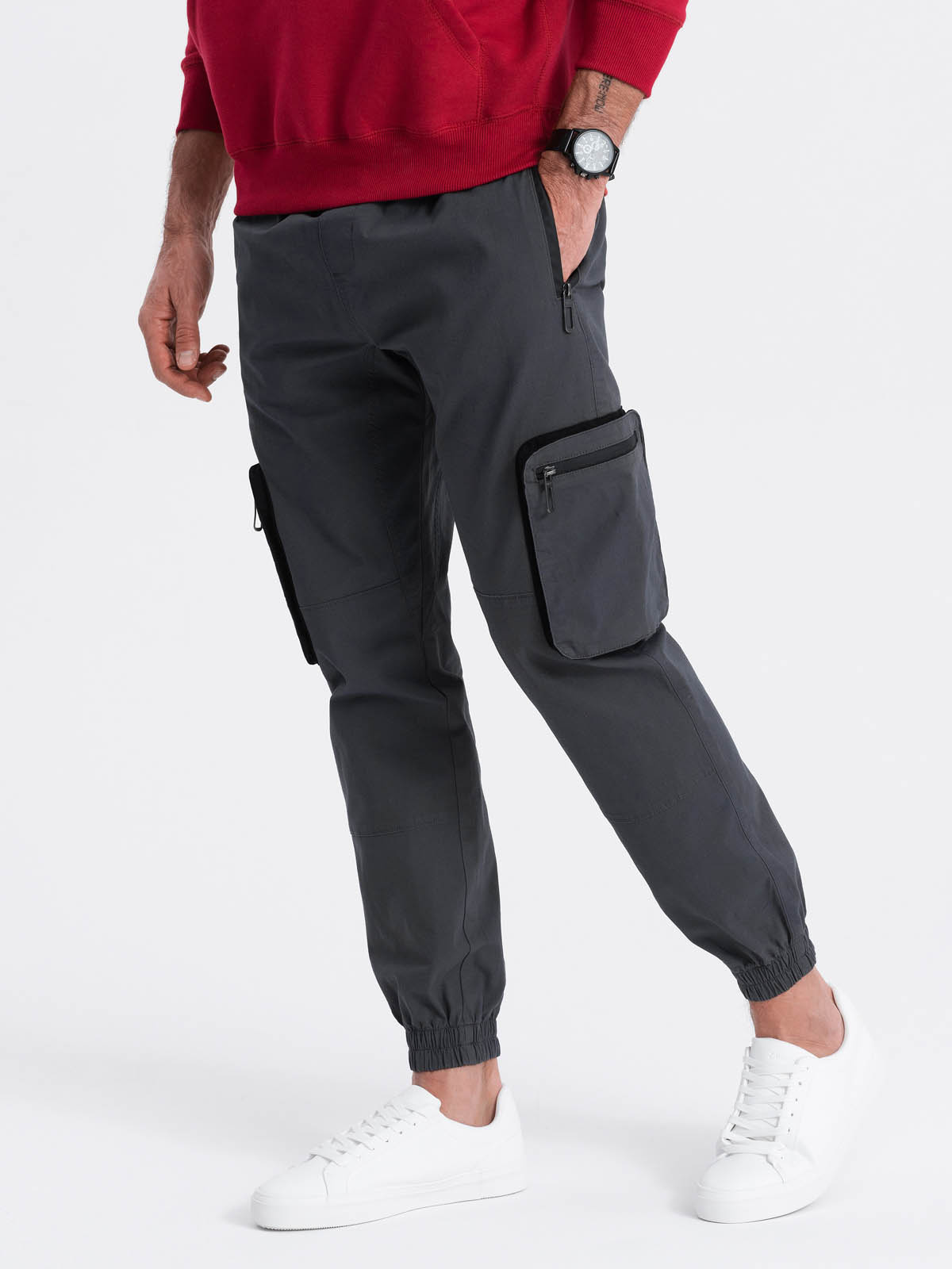 Meeste cargo-stiilis dressipüksid Ombre Clothing - Image 37