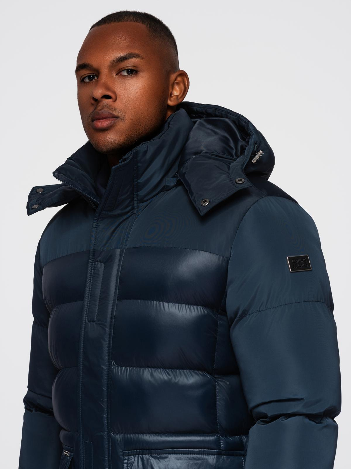 Ombre Clothing meeste tepitud talvejope kapuutsiga - Image 16