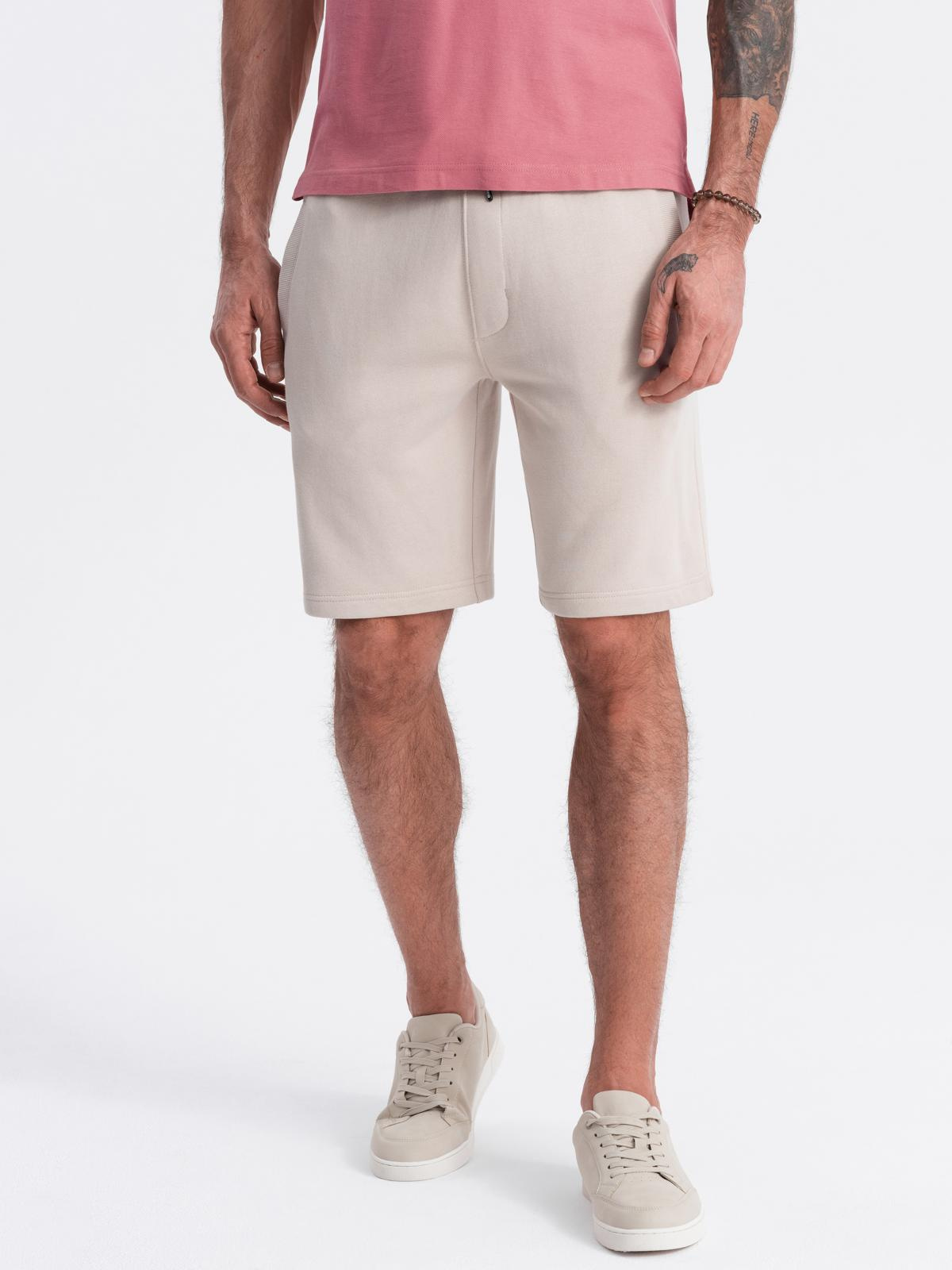 Ombre Clothing meeste kootud lühikesed püksid nööri ja taskutega - Image 4