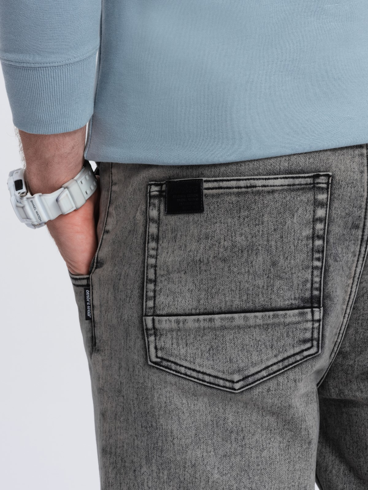 Meeste slim fit jogger-teksapüksid - Image 12