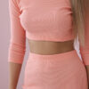 Naiste soonikkoes kaheosaline komplekt seeliku ja crop-top pluusiga - Thumbnail Image 4