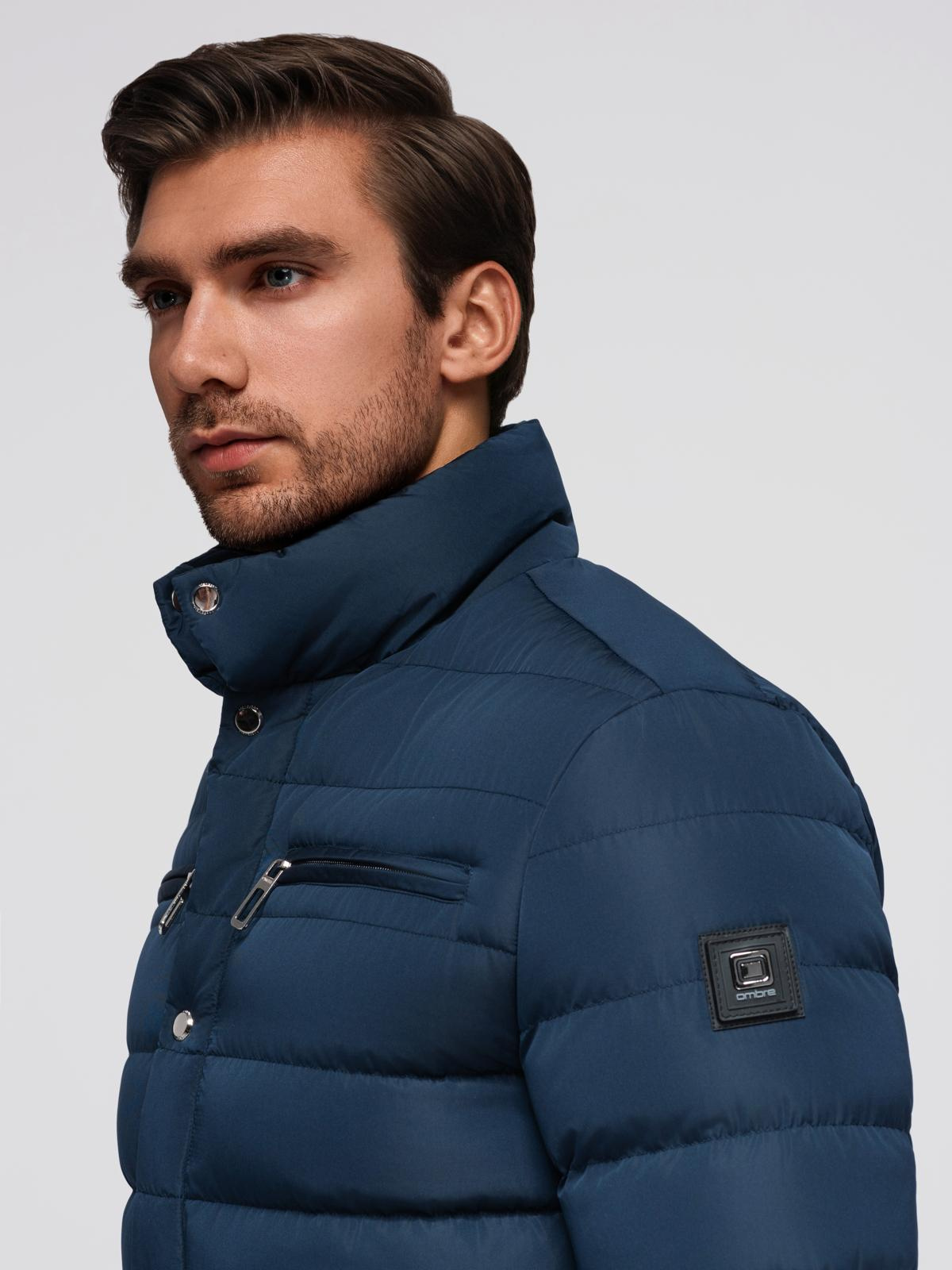 Ombre Clothing meeste tepitud jope püstkrae ja rinnataskutega - Image 13