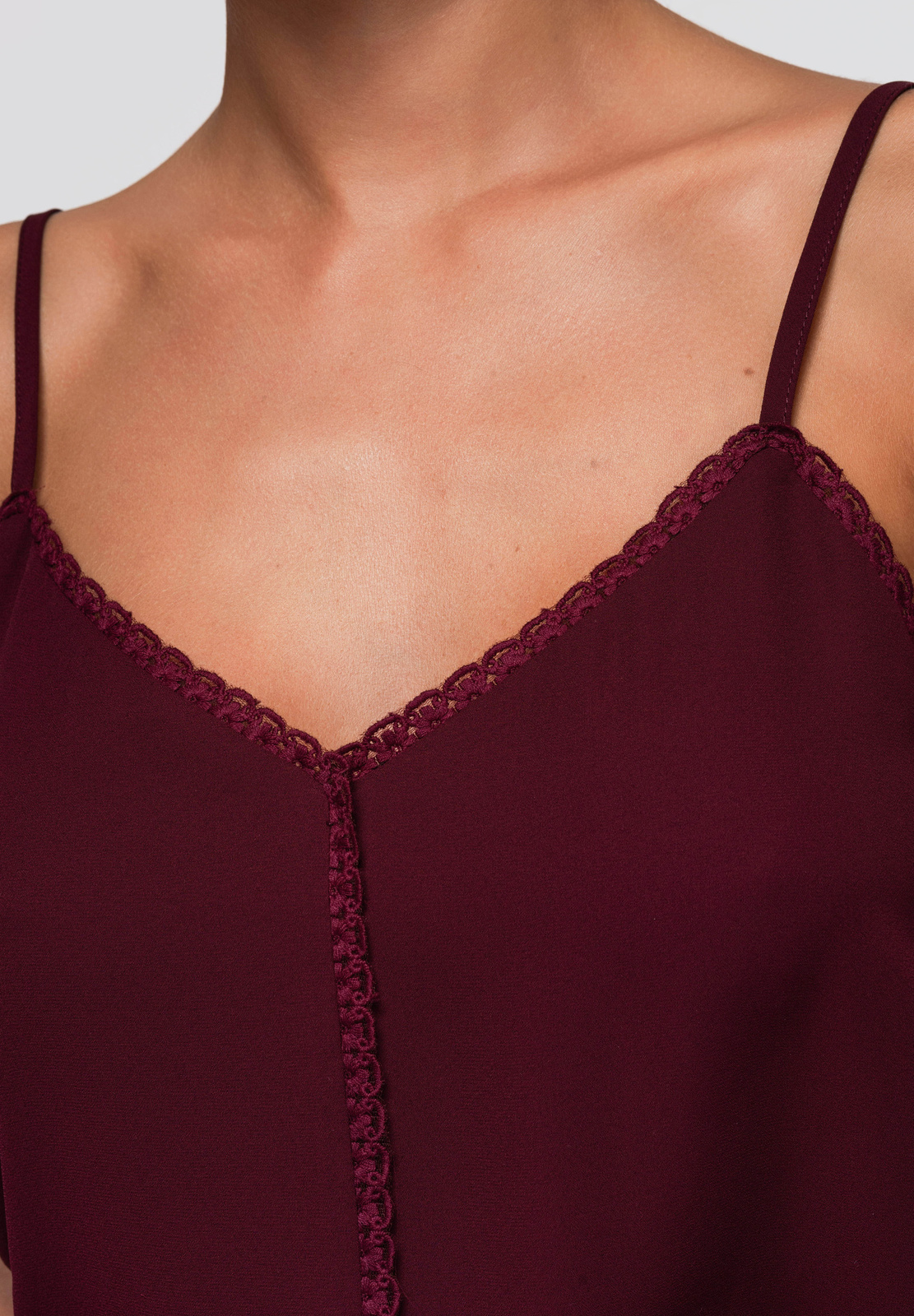 Ombre Clothing naiste õlapaeltega topp ažuurse äärisega - Image 8