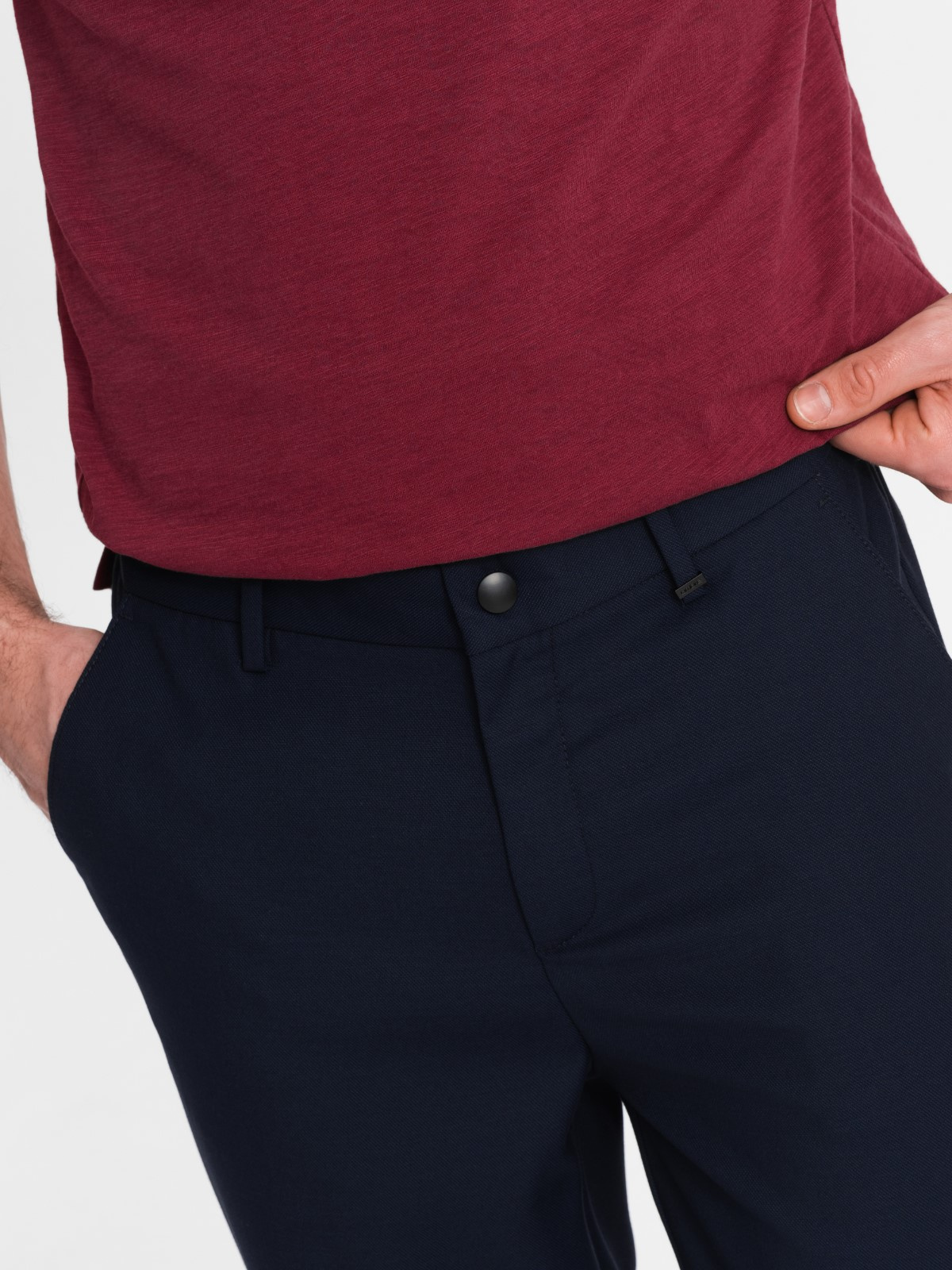Elastse vöökohaga meeste chino-püksid Ombre Clothing - Image 22