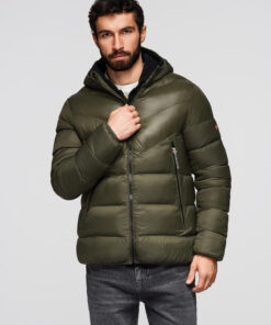 Meeste tepitud kapuutsiga talvejope Ombre Clothing