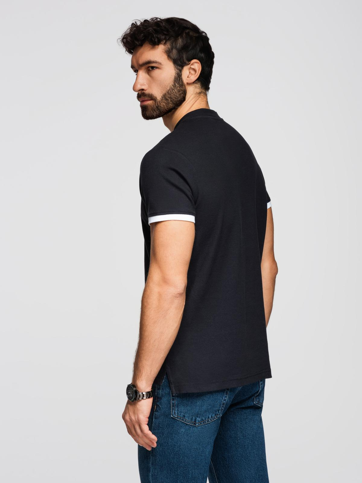 Meeste püstkrae ja nööpidega polosärk Ombre Clothing - Image 54