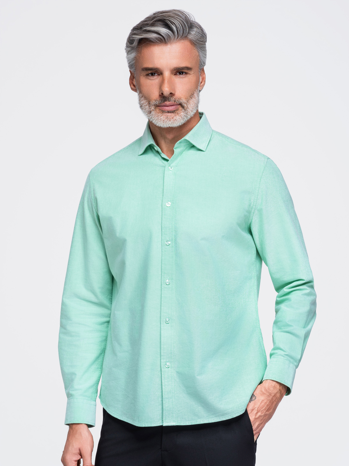Meeste puuvillane oxford-särk Ombre Clothing - Image 24