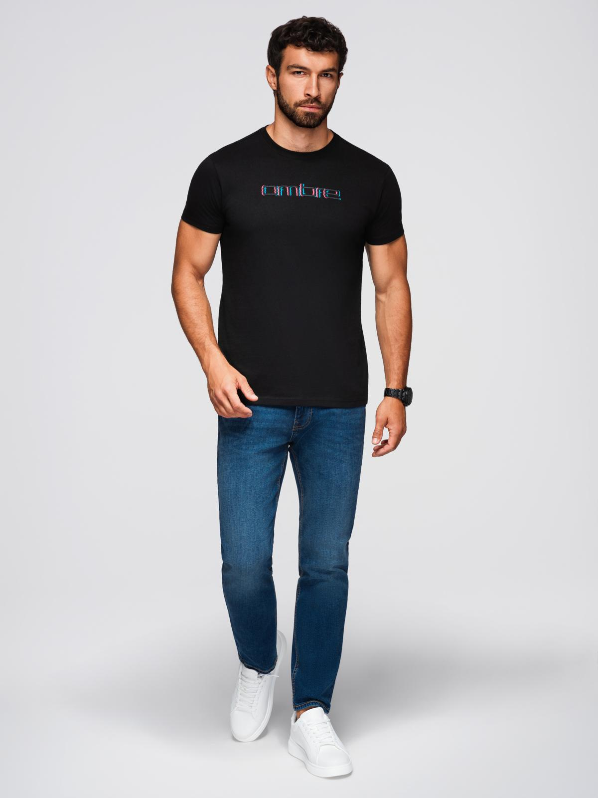 Ombre Clothing meeste T-särk rinnatrüki ja ümara kaelusega - Image 3