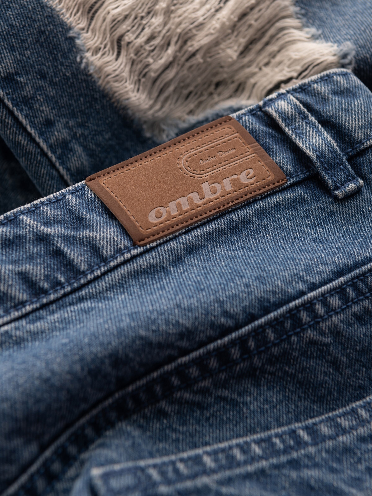 Ombre Clothing meeste teksapüksid kulutatud detailidega - Image 7
