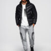 Meeste kapuutsiga tepitud pikem jope Ombre Clothing - Thumbnail Image 29