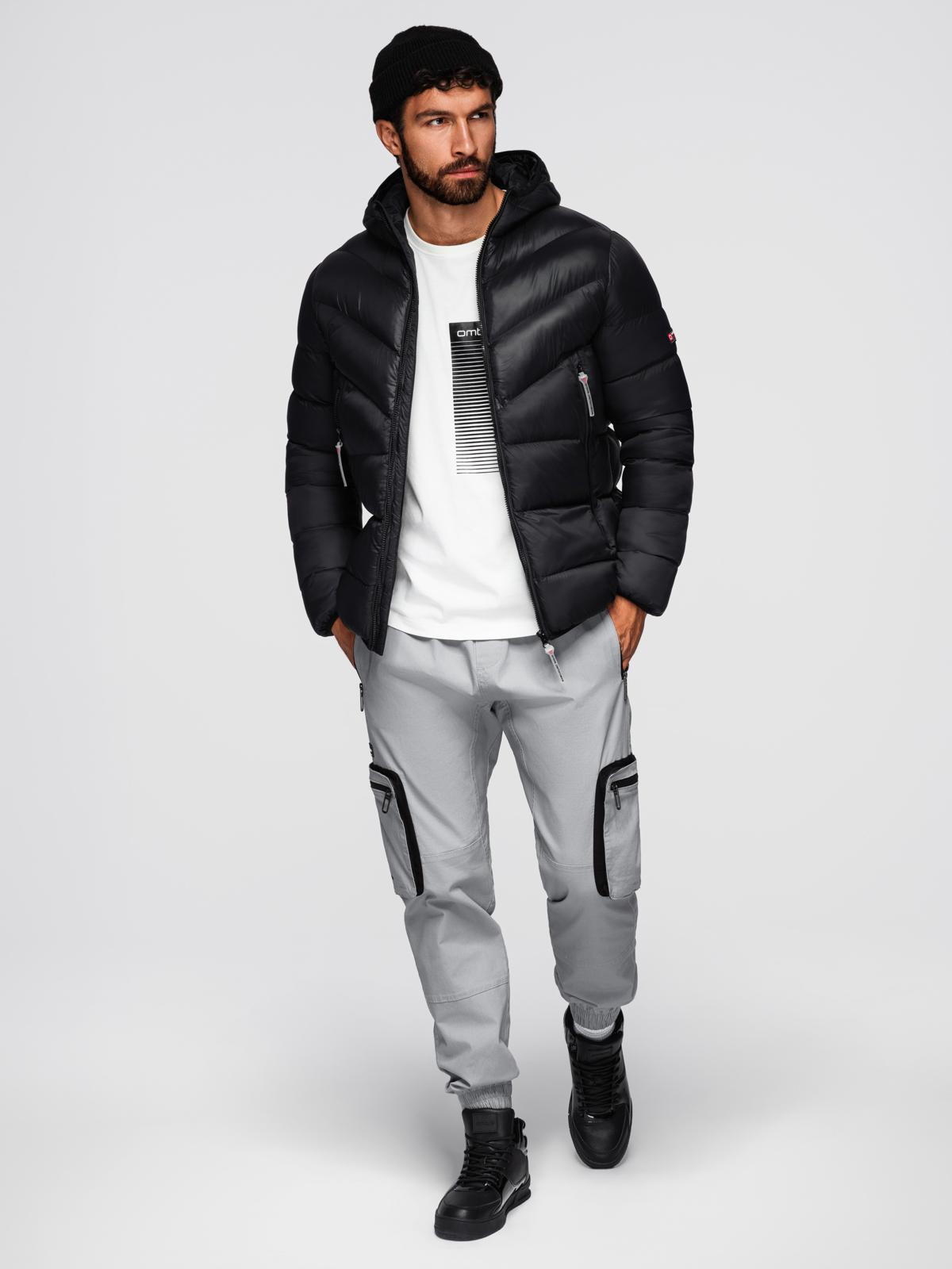 Meeste kapuutsiga tepitud pikem jope Ombre Clothing - Image 29