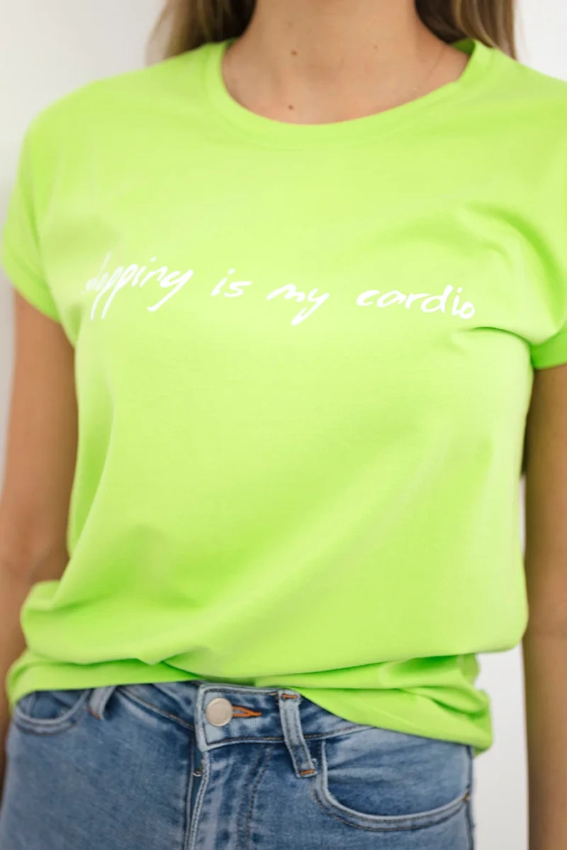 Naiste T-särk trükiga „Shopping is my cardio“ - Image 4