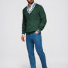 Meeste V-kaelusega kootud kampsun Ombre Clothing - Thumbnail Image 18