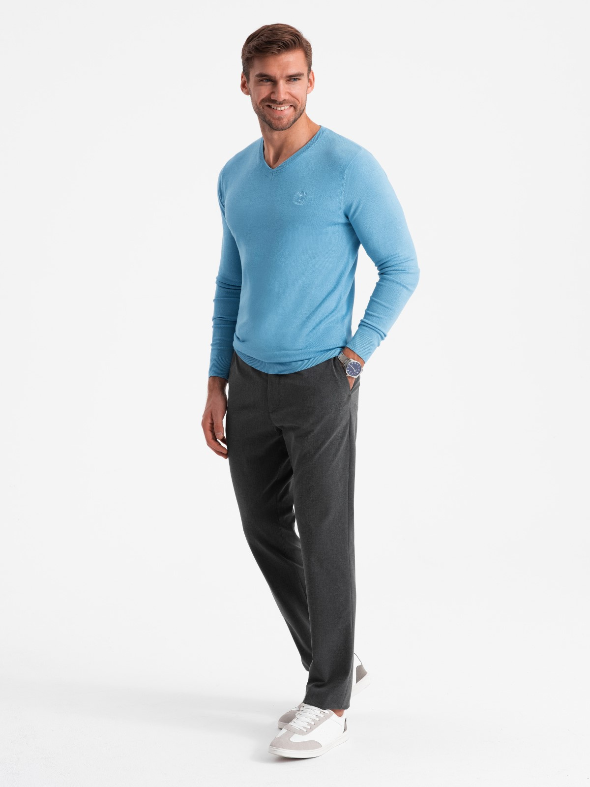 Ombre Clothing meeste V-kaelusega kampsun - Image 60