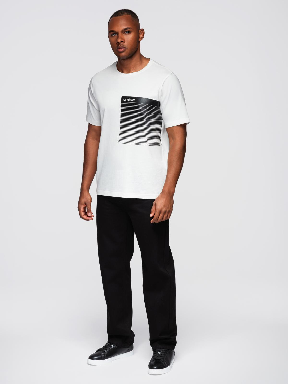 Meeste ümara kaelusega T-särk Ombre Clothing - Image 4