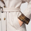 Naiste kaherealine trenchcoat-üleminekumantel vööga - Thumbnail Image 2