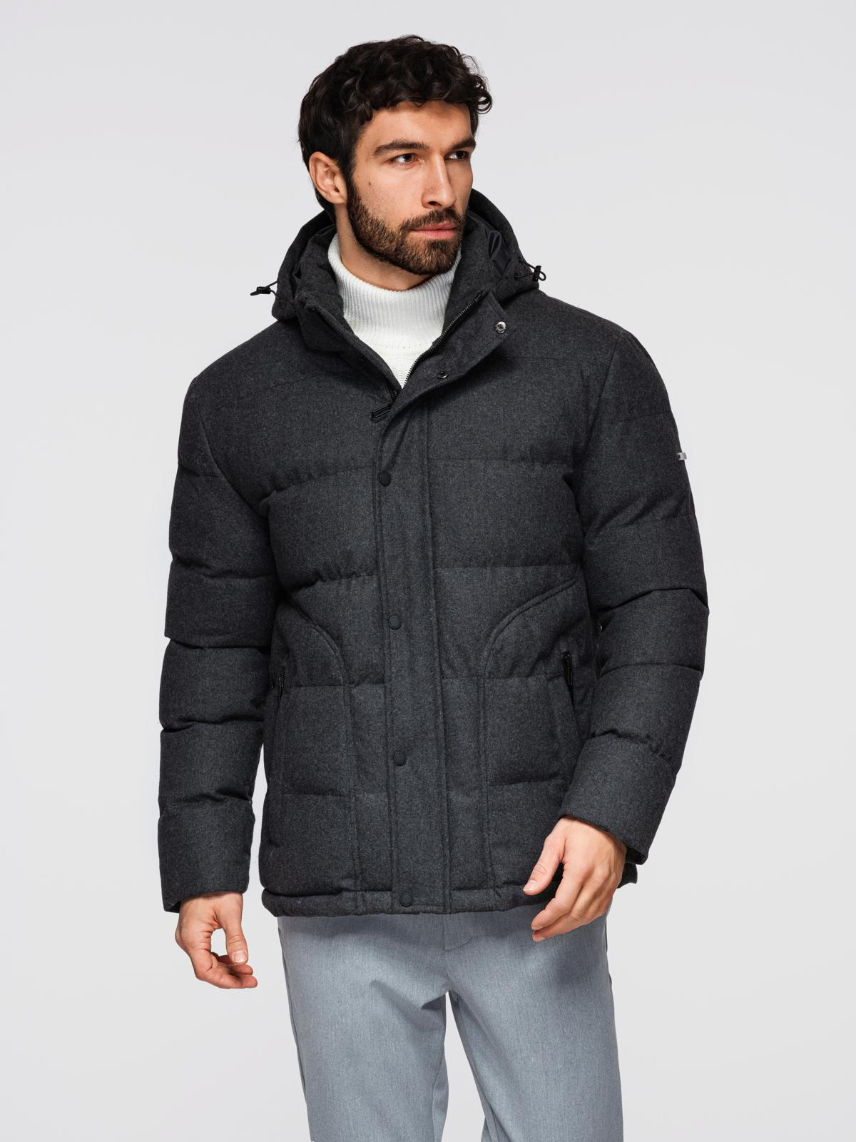 Meeste tepitud kapuutsiga jope Ombre Clothing - Image 9