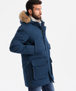 Meeste kapuutsiga talvejope Ombre Clothing
