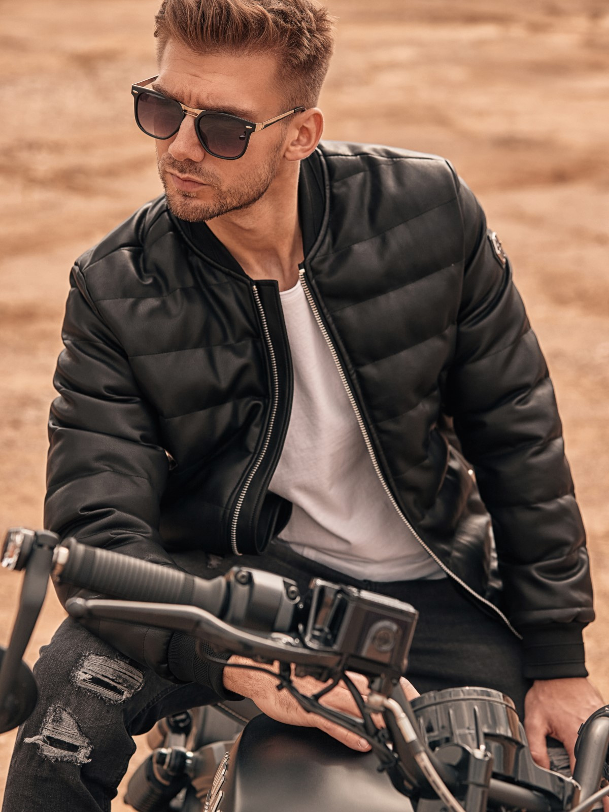 Meeste tepitud bomber-jope Ombre Clothing - Image 12