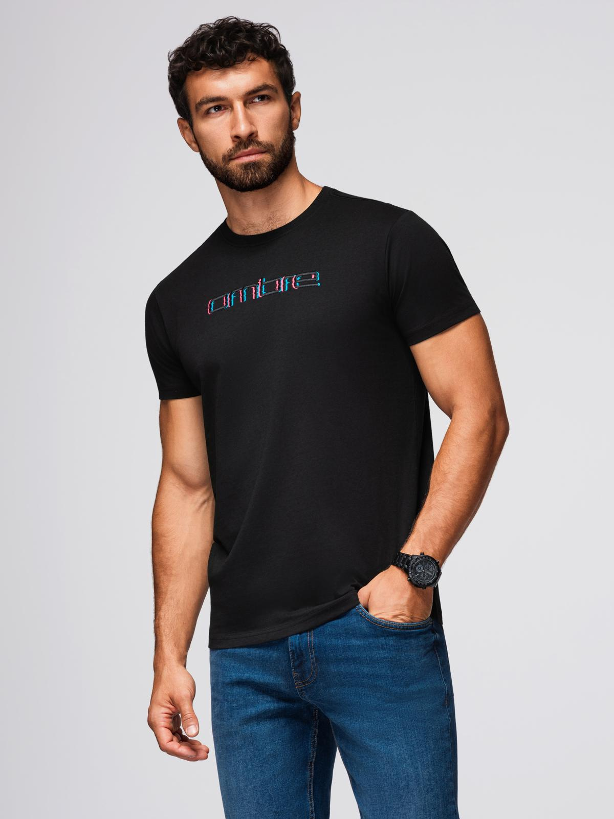 Ombre Clothing meeste T-särk rinnatrüki ja ümara kaelusega - Image 4