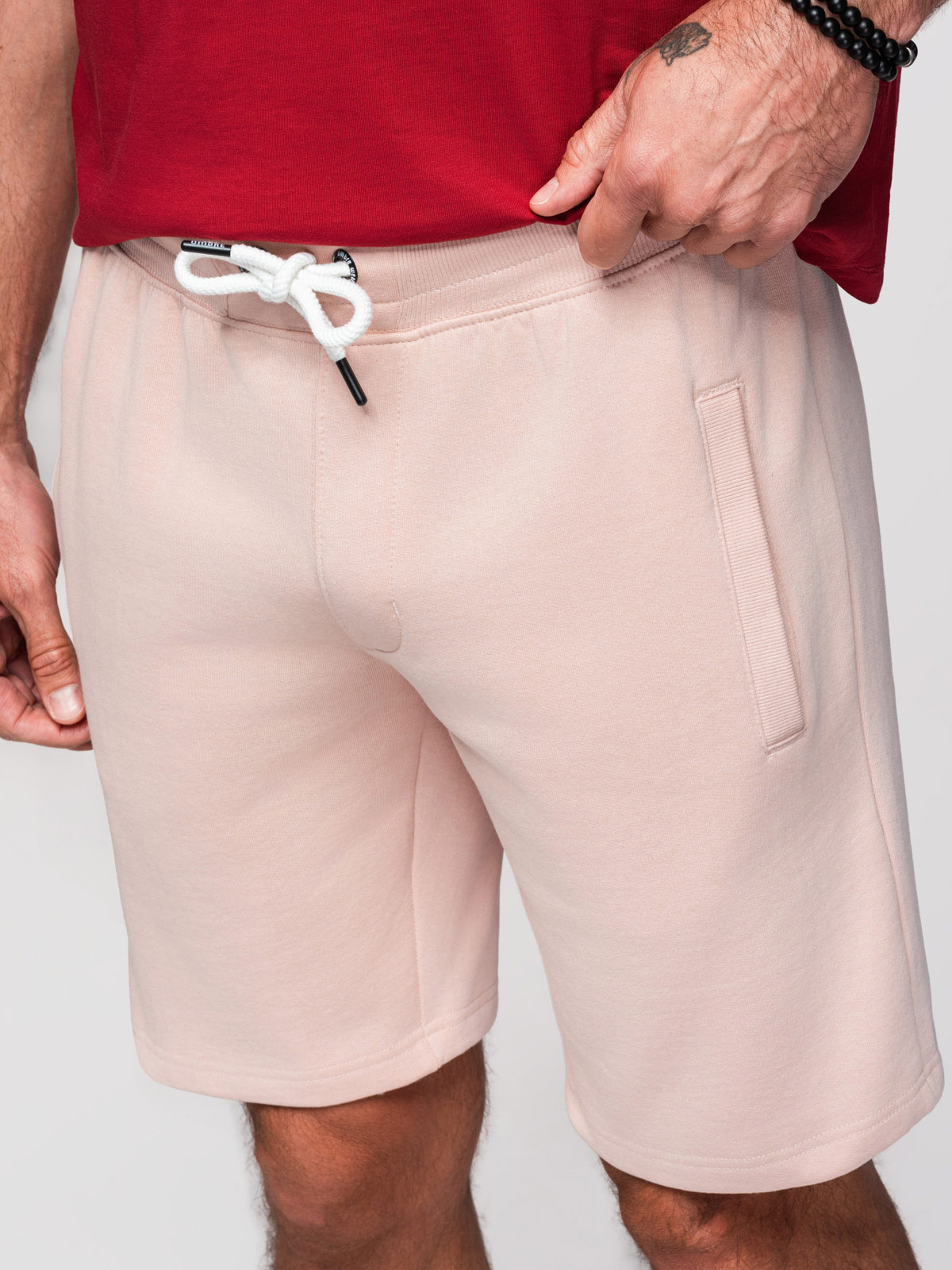 Ombre Clothing meeste kootud lühikesed püksid nööri ja taskutega - Image 22