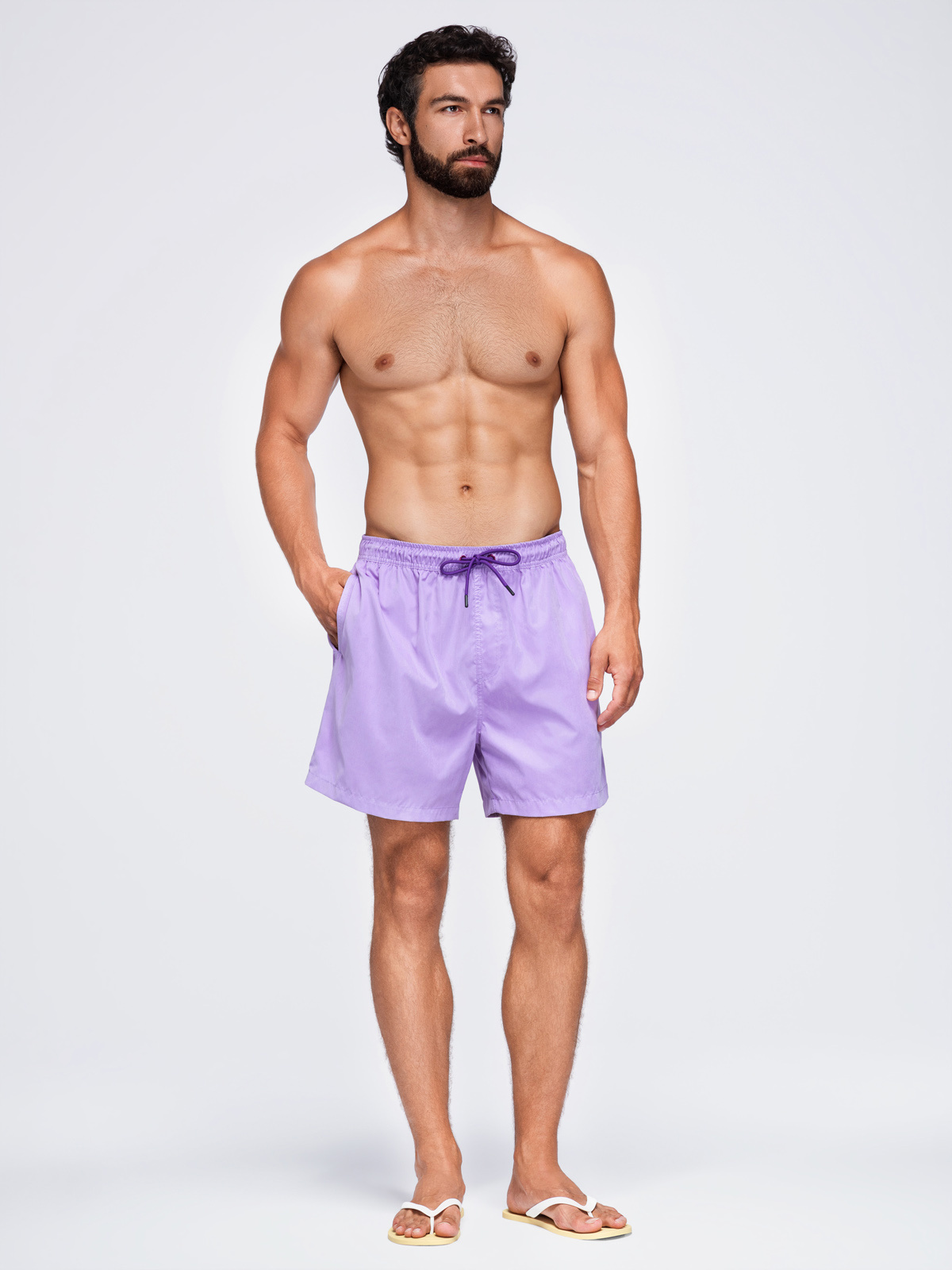 Meeste ujumispüksid matt viimistlusega kangast Ombre Clothing - Image 56