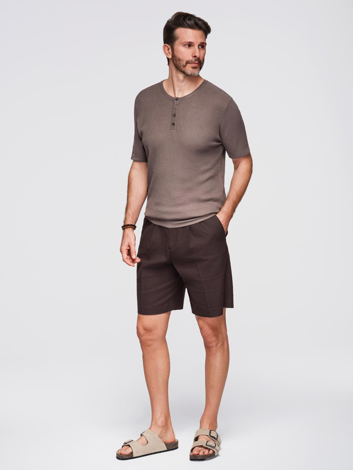 Meeste nööbitava kaelusega lühikeste varrukatega särk Ombre Clothing - Image 19