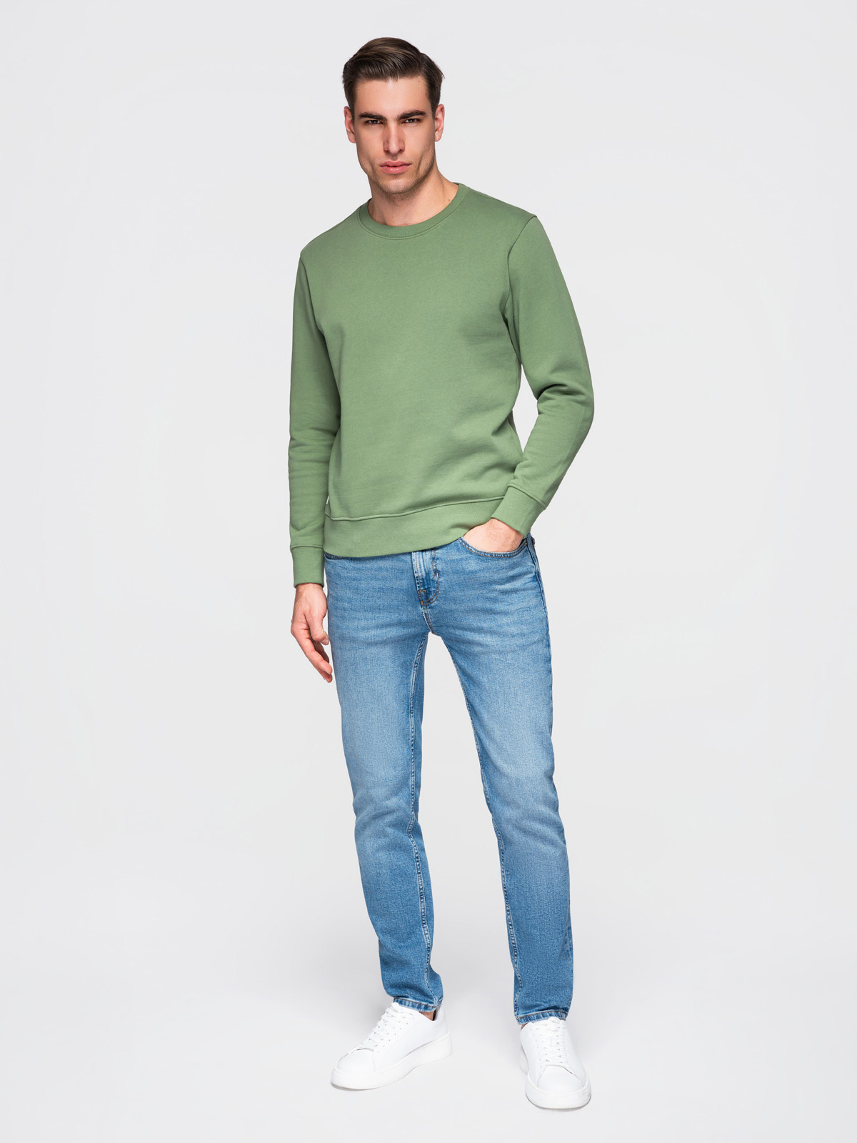 Meeste puuvillane dressipluus ümara kaelusega Ombre Clothing - Image 17