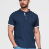 Meeste püstkrae ja nööpidega polosärk Ombre Clothing - Thumbnail Image 84