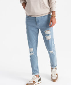 Ombre Clothing meeste teksapüksid rebenenud detailidega