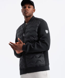 Meeste tepitud bomber-jakk Ombre Clothing