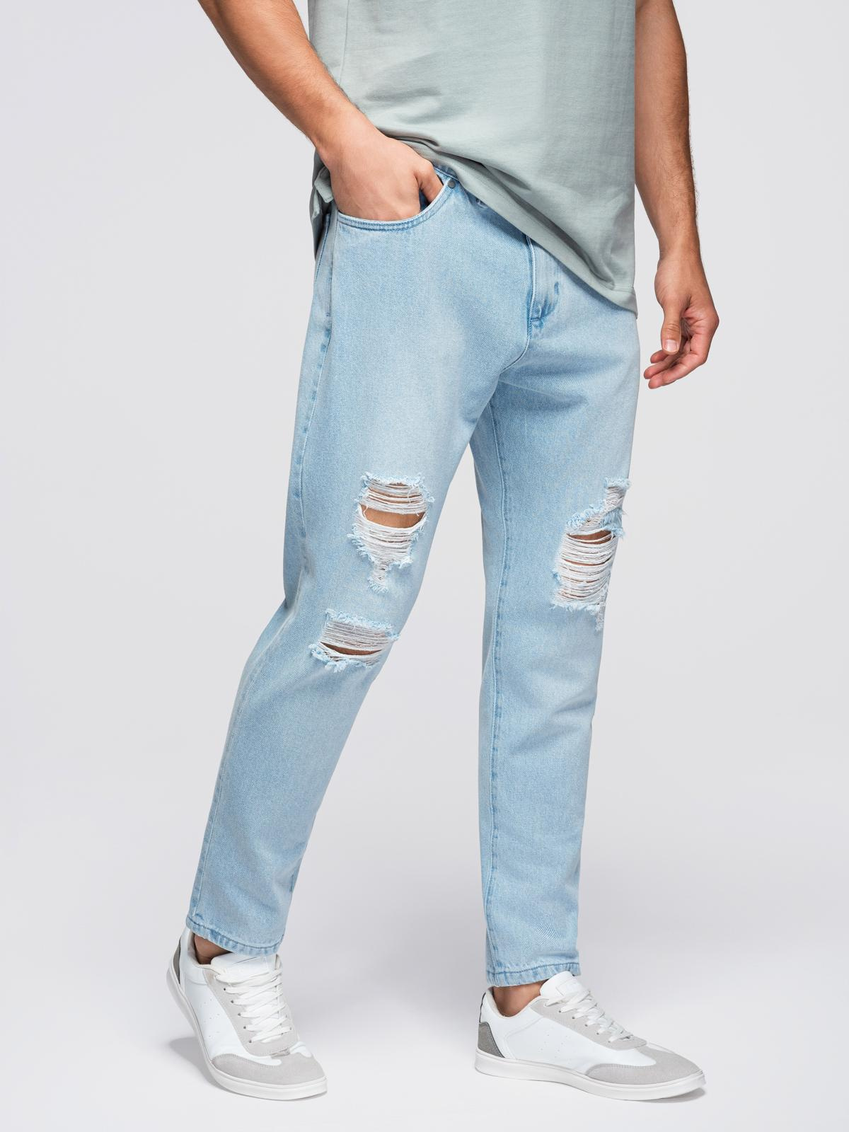 Meeste teksapüksid Ombre Clothing rebitud detailidega - Image 3