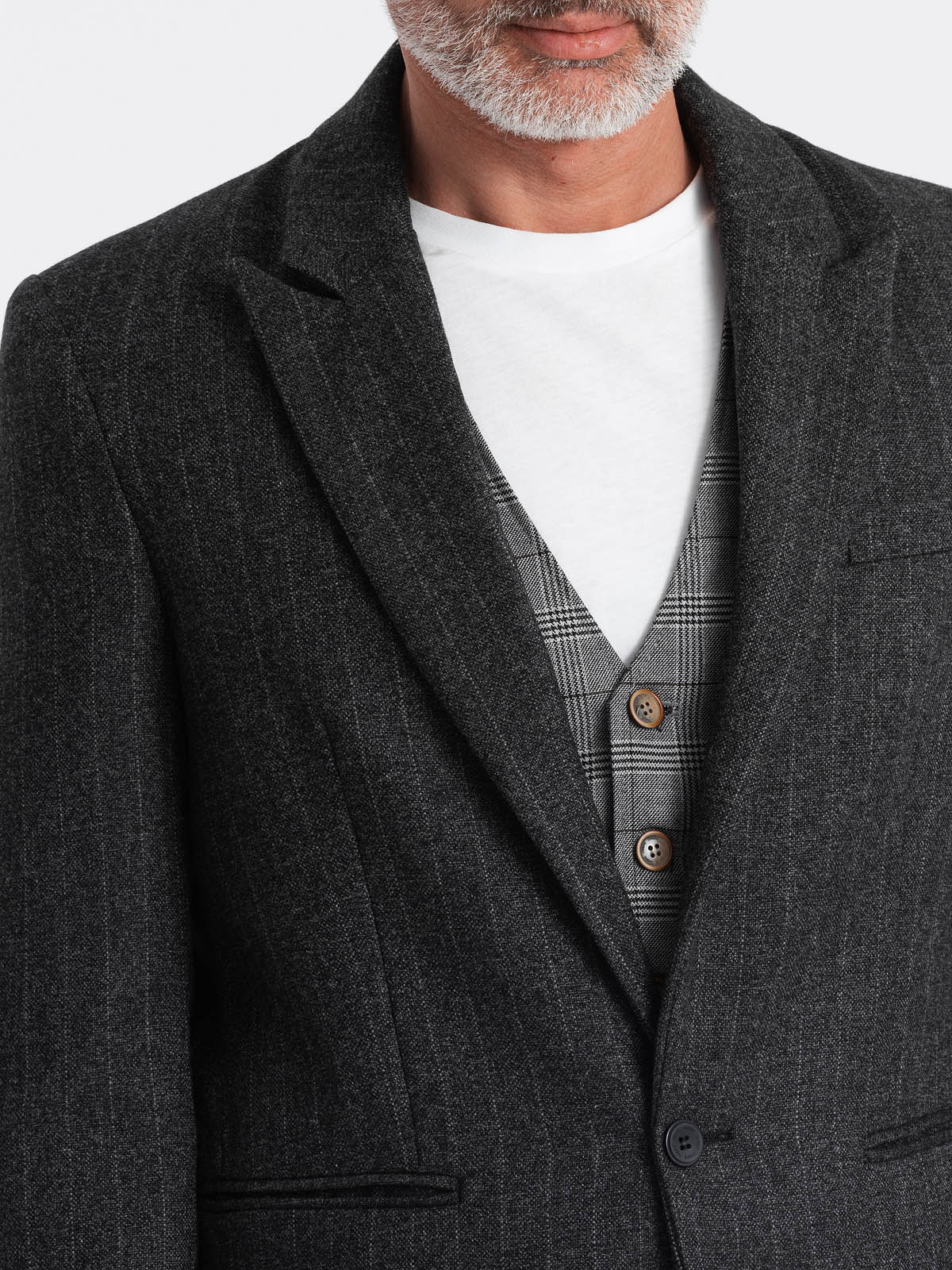 Ombre Clothing meeste triibuline žakaarjakk - Image 3
