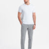 elegantsed klassikalise lõikega meeste chino püksid - helehall v1 om-pacp-0191 - Thumbnail Image 2