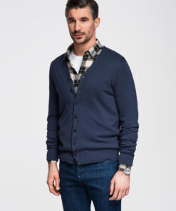 Meeste nööpidega kootud kampsun Ombre Clothing