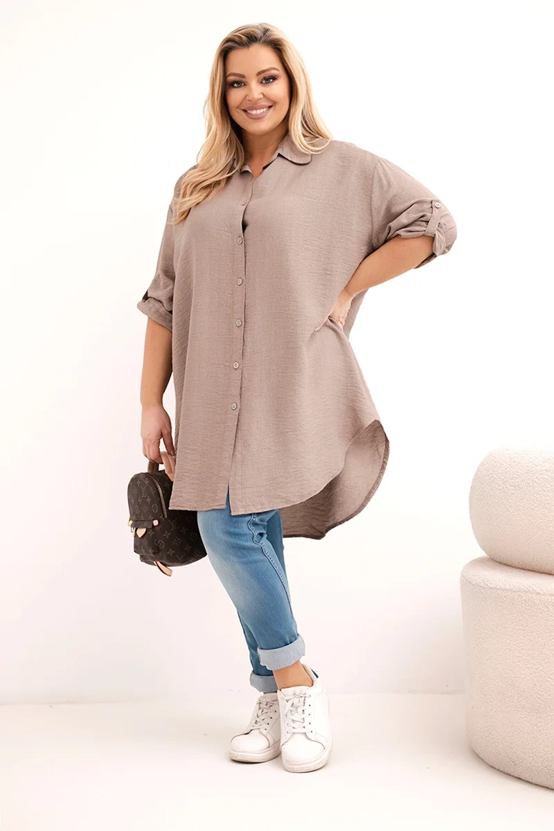 Naiste oversize-pluussärk pikendatud seljaosaga - Image 70